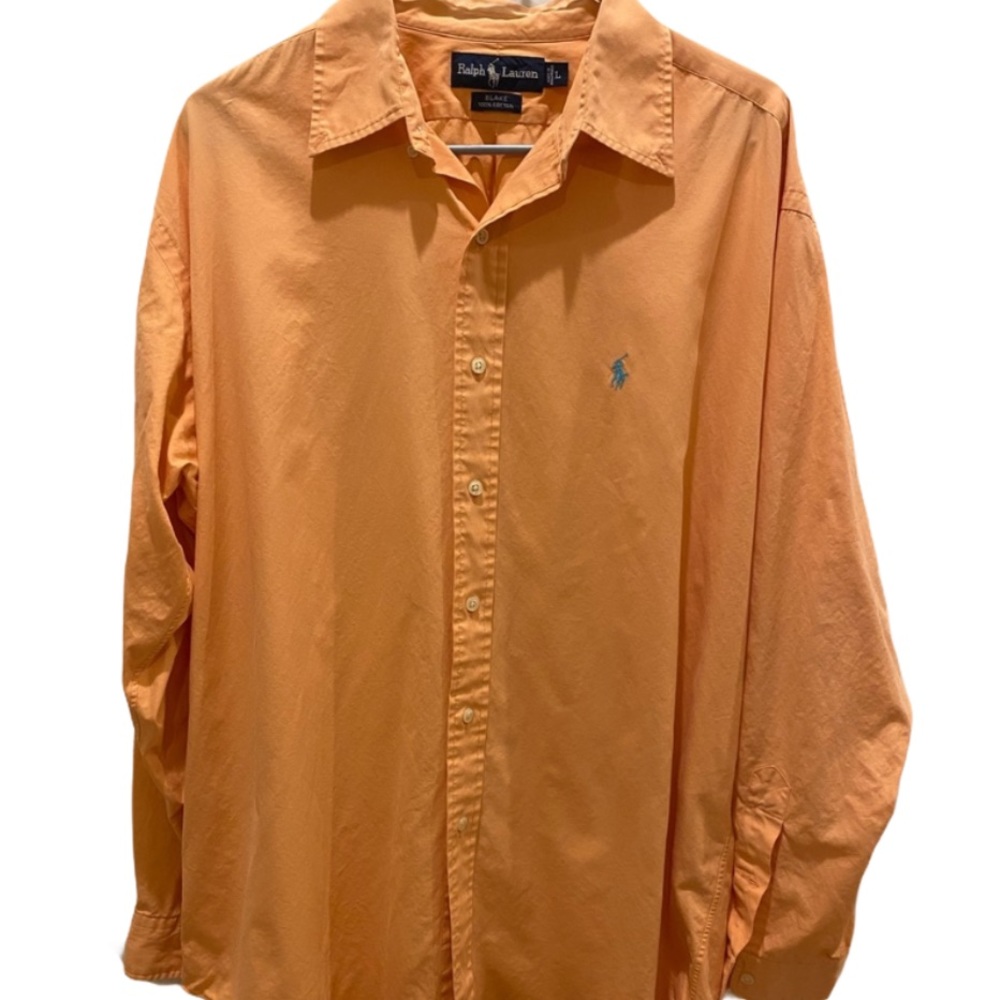 Like new! Lg lt orange Ralph Lauren “Blake” button